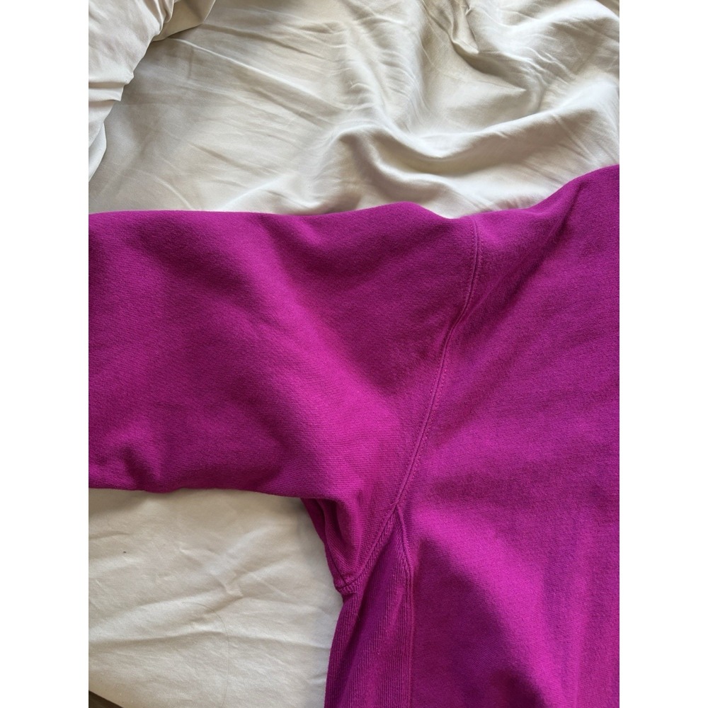 magenta Champion women's Reverse Weave mock neck cropped sweatshirt Medium - Picture 10 of 11